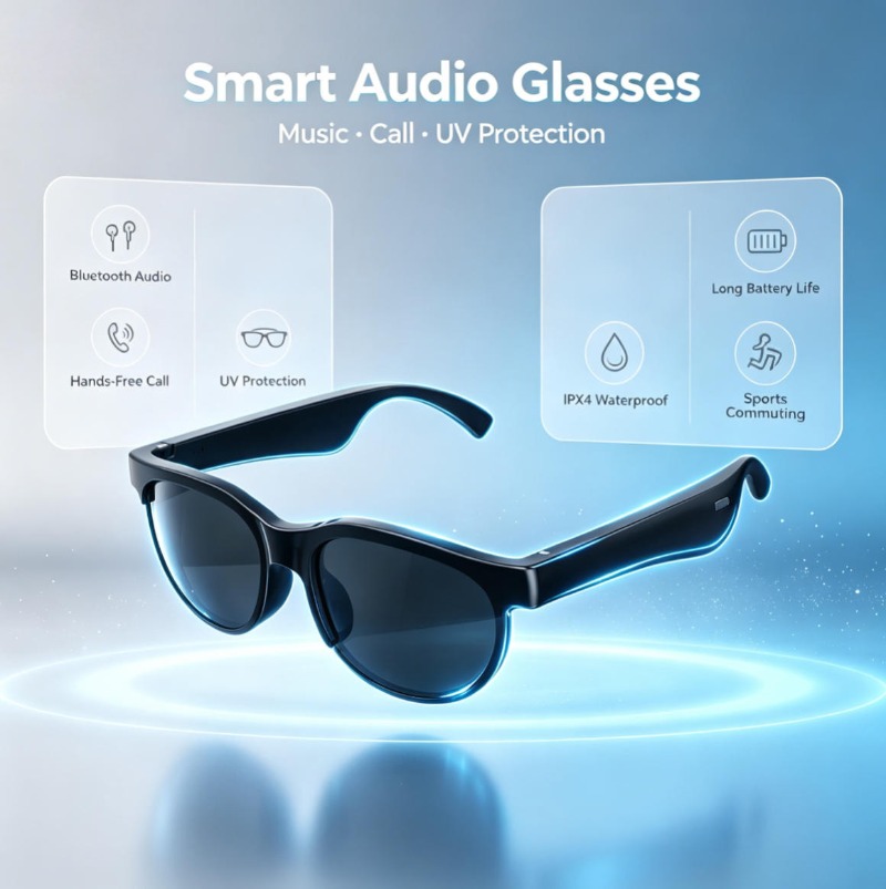Smart Glasses Lens - Умные аудио-очки с Bluetooth, функцией громкой