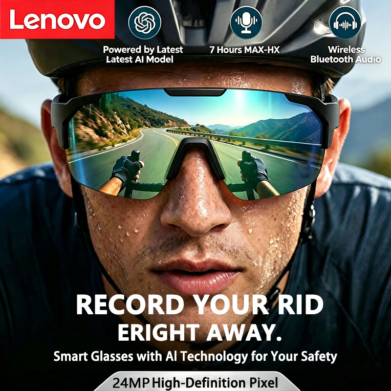 Smart Glasses Lens - Умные велосипедные очки Lenovo 2400W с