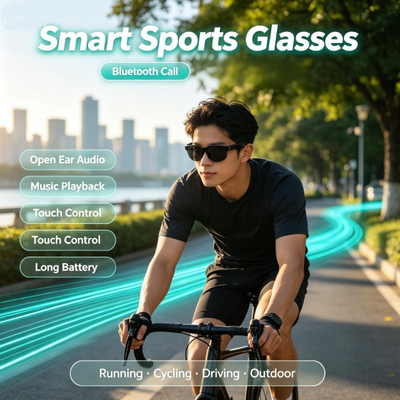 Smart Glasses Lens - Умные спортивные очки с открытым акустическим