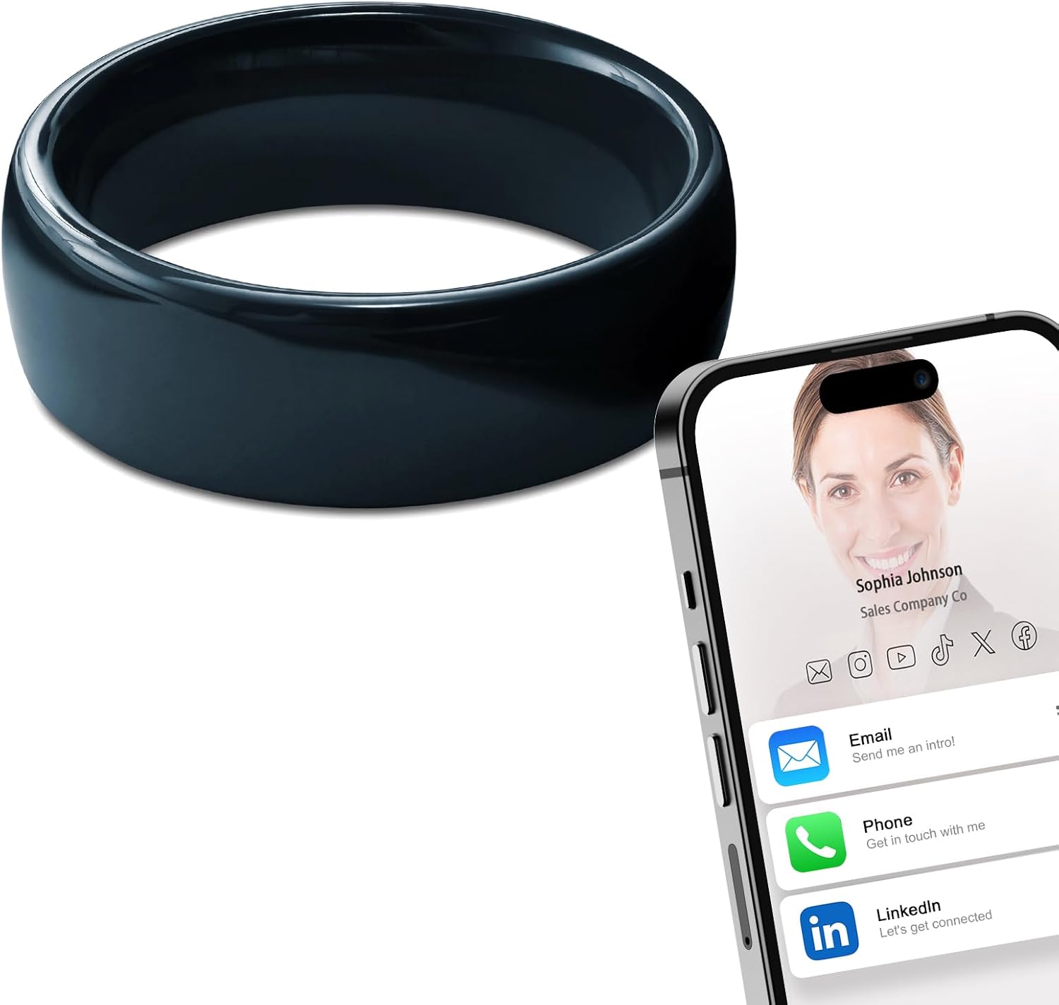 Smart Ring Nfc Pay - Полностью керамическое интеллектуальное кольцо Ntag215 NFC,