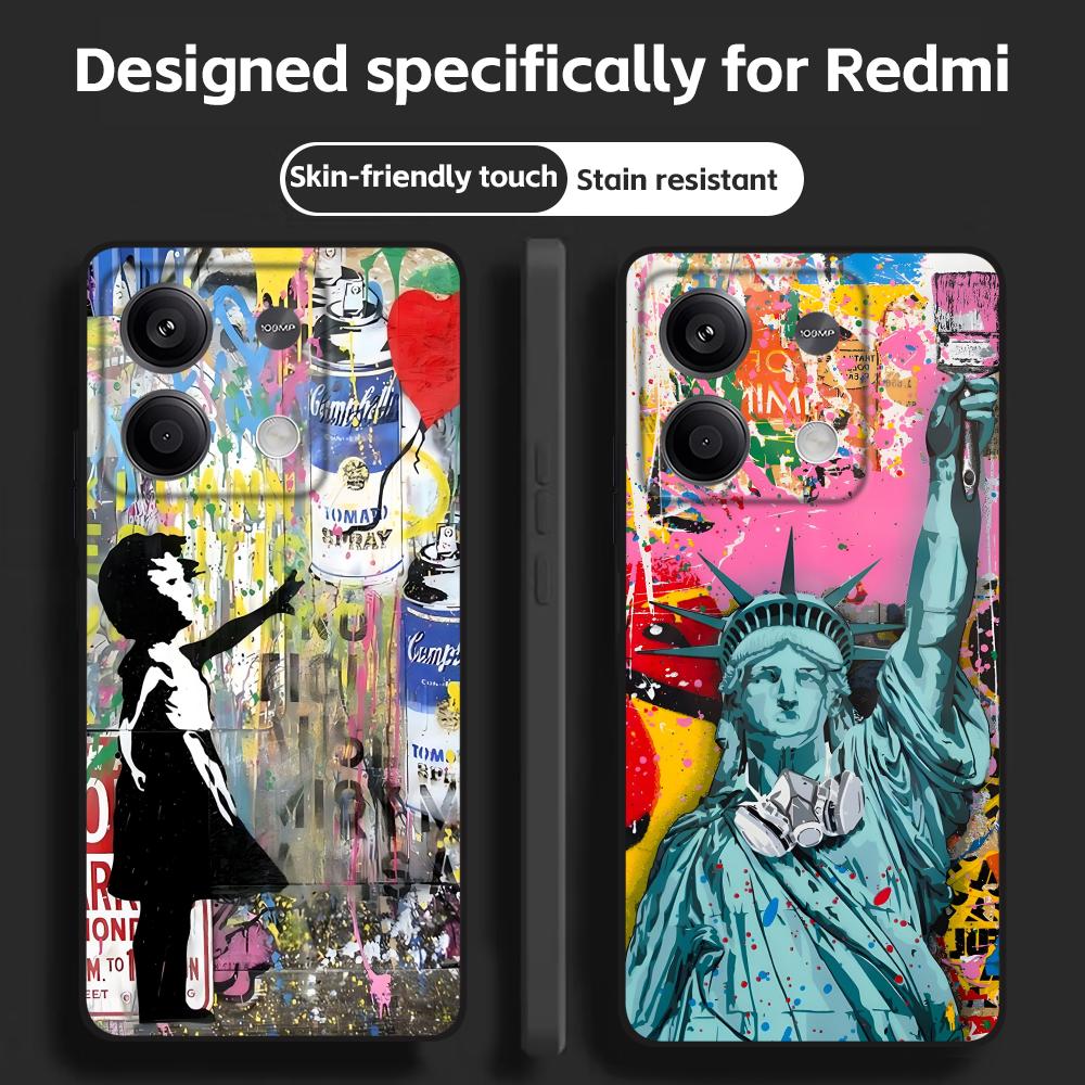 Чехол для телефона с граффити  – обзор и цена Xiaomi Redmi Note 13